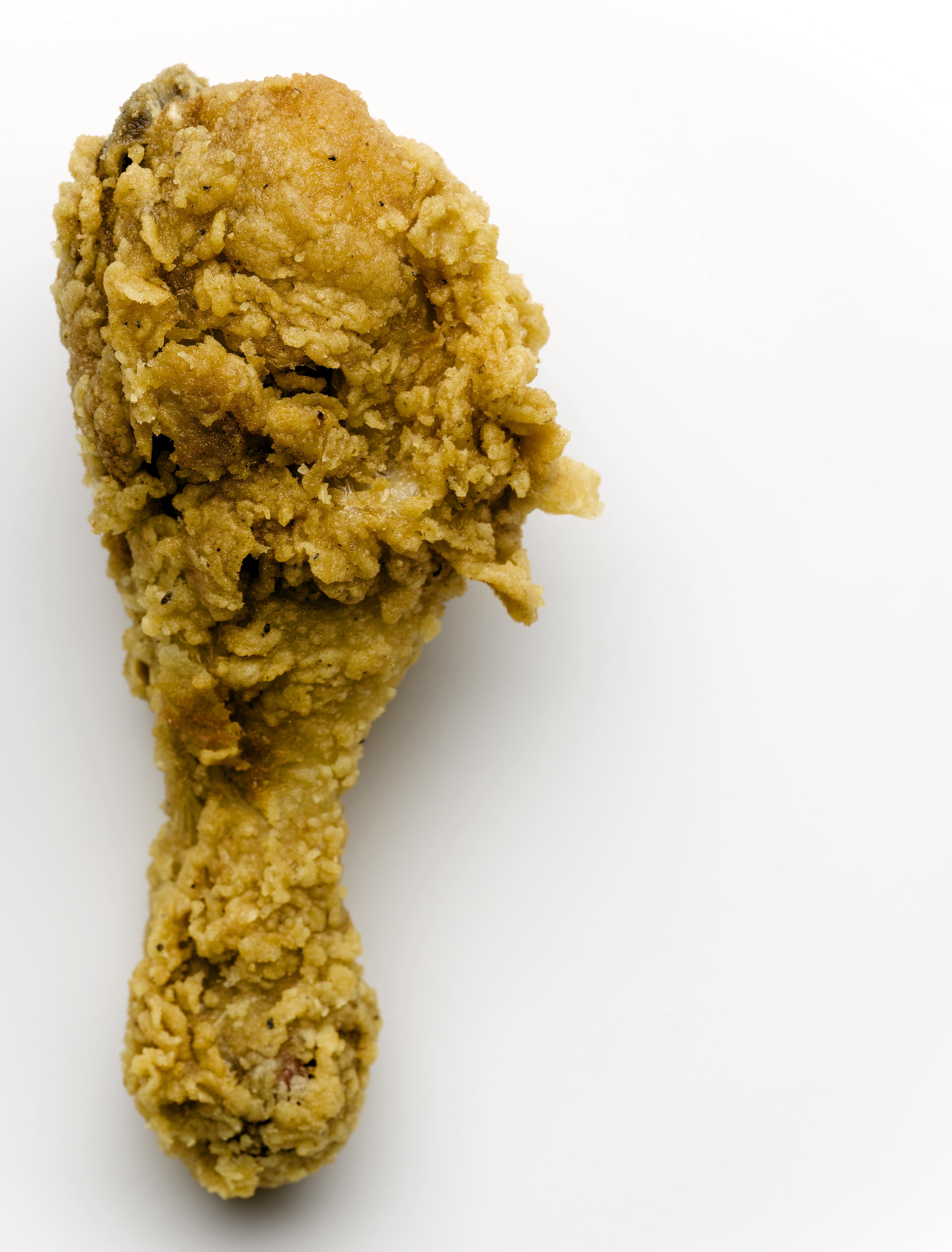 Fried chicken leg, close-up