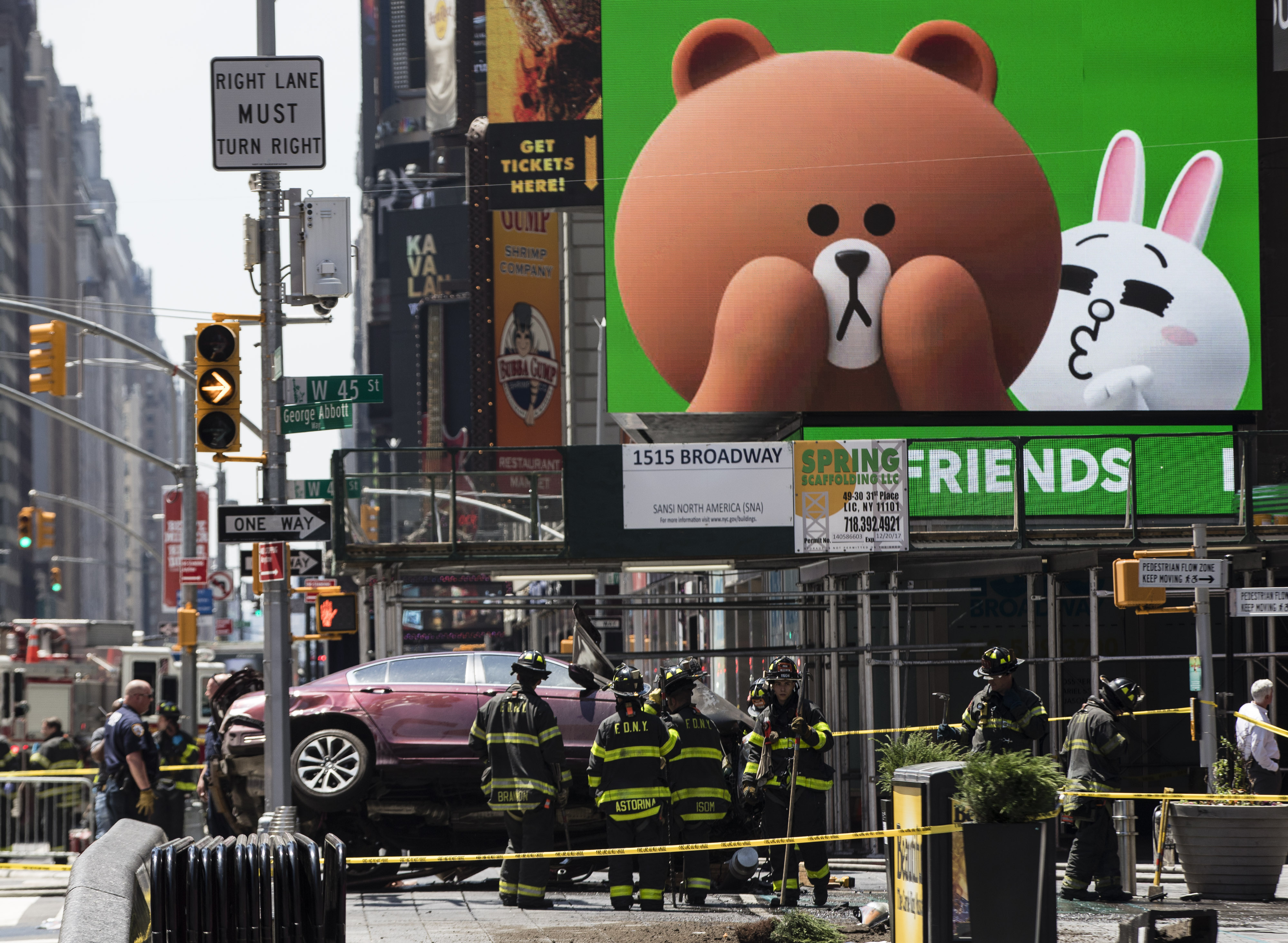 Car Plows Into Crowd Of Pedestrians In Times Square