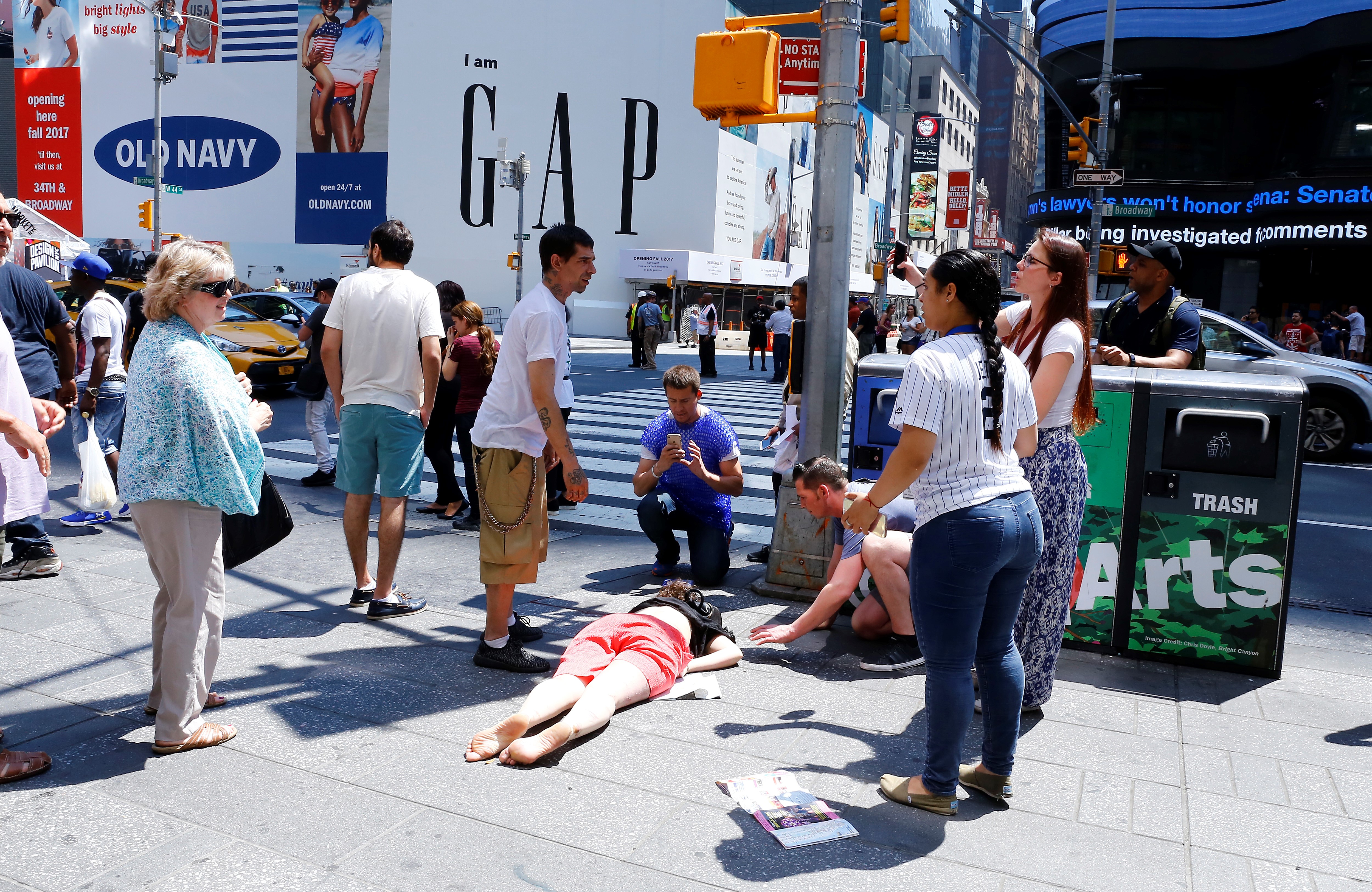 Vehicle plows into several pedestrians in Times Square of NY