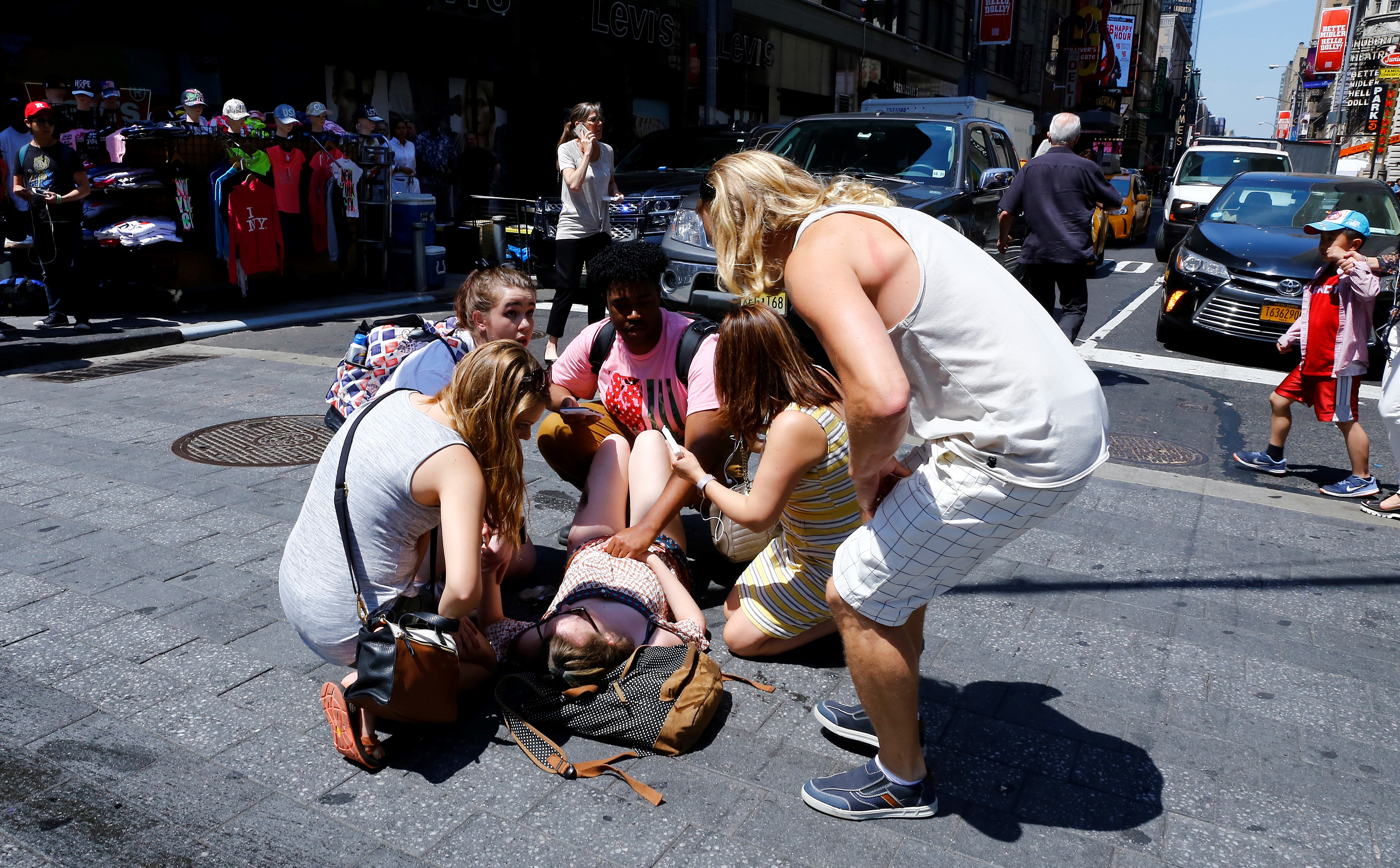Vehicle plows into several pedestrians in Times Square of NY