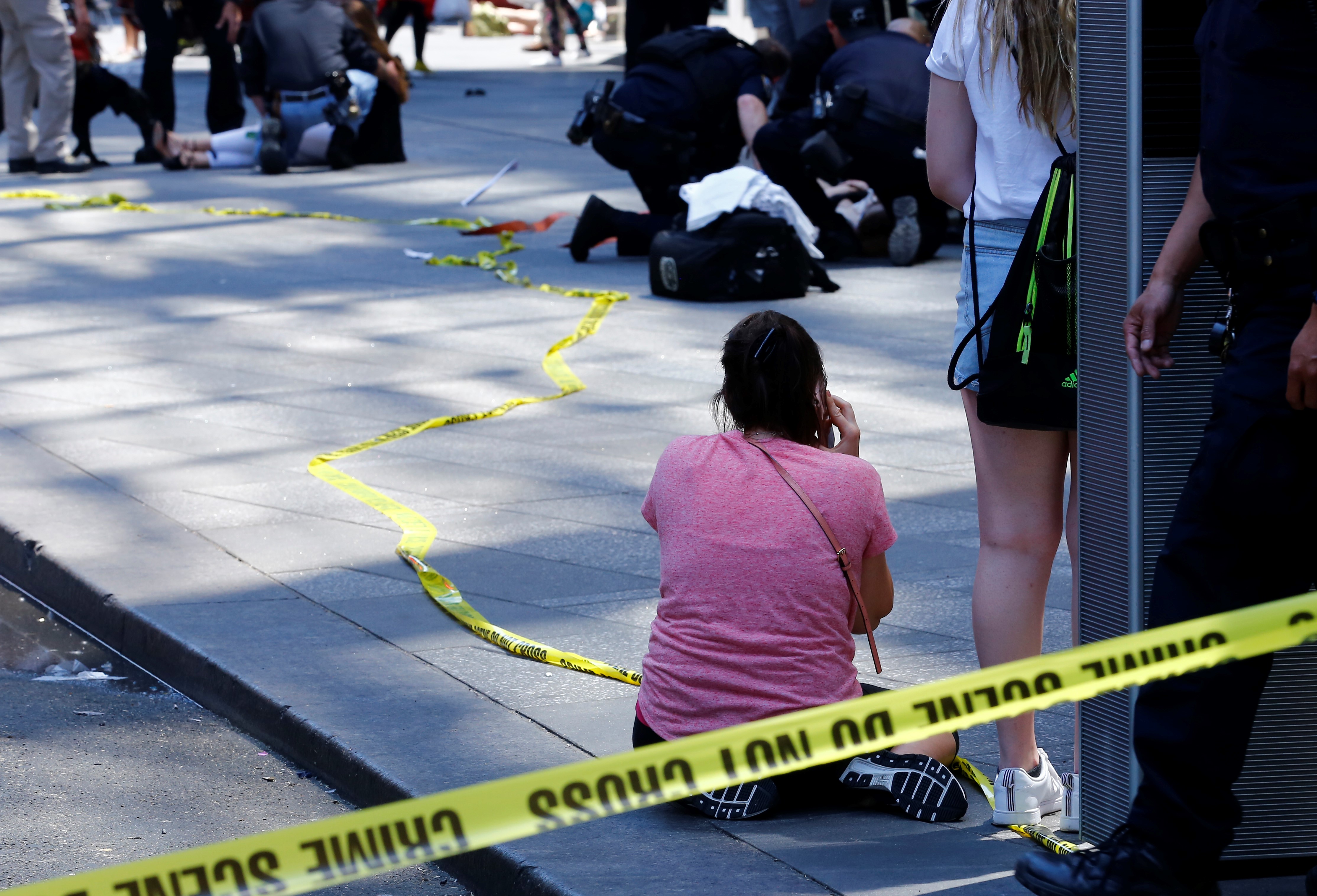 Vehicle plows into several pedestrians in Times Square of NY