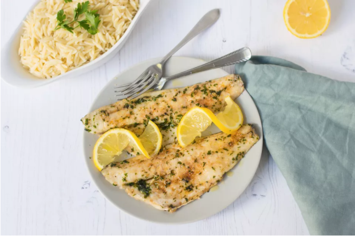 Grilled Sea Bass With Garlic Butter